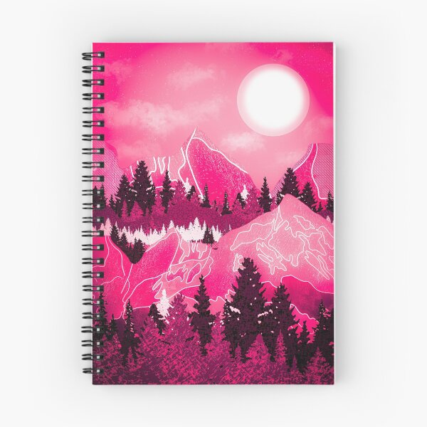 Item preview, pink mountains moon and stars designed and sold by Catherine  Milchard.
