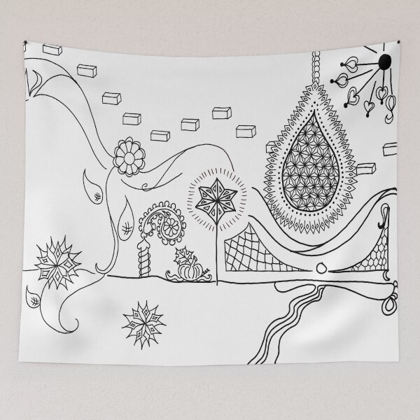 Item preview, Black and White Line Art (The Whimsy Factory) designed and sold by RunningOnFumes.