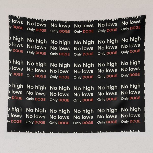 Item preview, No highs no lows only doge, funny Elon Musk quotes designed and sold by ciaobebo.