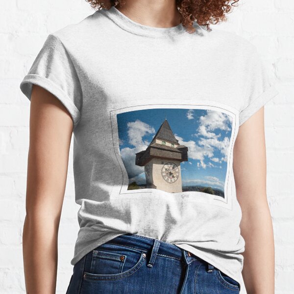 Graz Austria Glockenturn (Clock tower) on Schlossberg. Classic T-Shirt