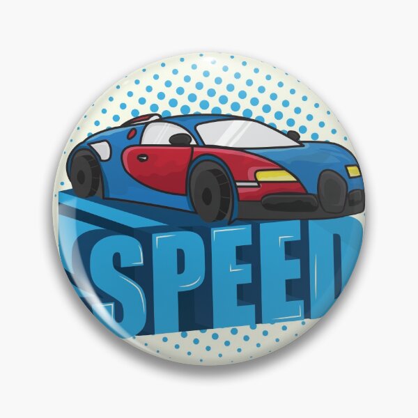 Item preview, Speed 3d text art - blue cartoon car illustration designed and sold by feel-free-store.
