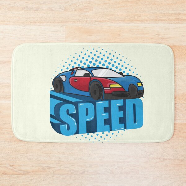 Item preview, Speed 3d text art - blue cartoon car illustration designed and sold by feel-free-store.