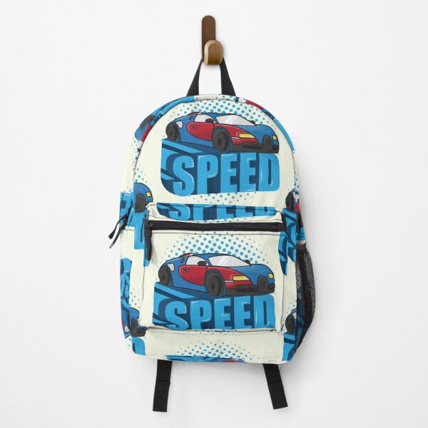 Item preview, Speed 3d text art - blue cartoon car illustration designed and sold by feel-free-store.