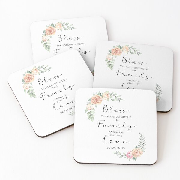 Item preview, Kitchen Prayer Watercolor Floral - Bless the Food before Us designed and sold by Home Decor Print Studio.