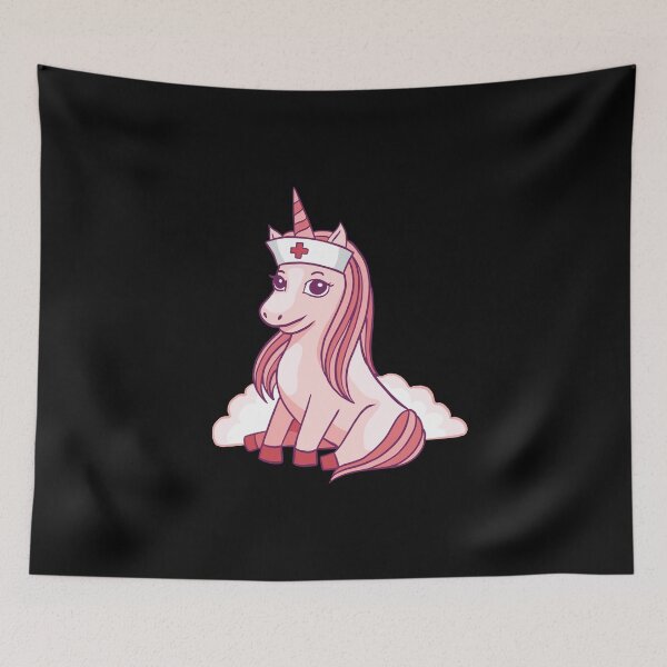 Item preview, Pony Pink Rainbow Unicorn Nurse designed and sold by Ofca.