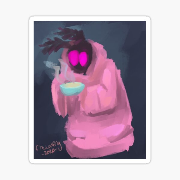 A Mothman and their Soup Sticker