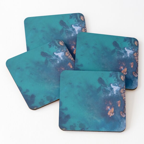 Item preview, beautiful blue ocean waves with rocks designed and sold by The Red Shop.