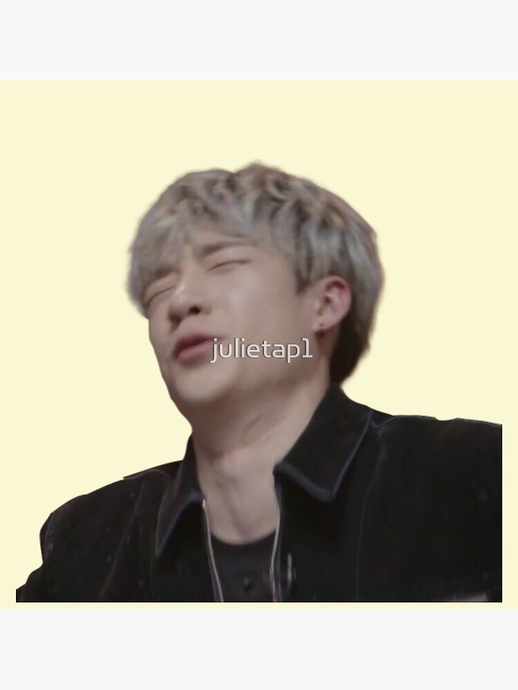 "Bang Chan Stray Kids Funny Cute Meme " Photographic Print by julietap1