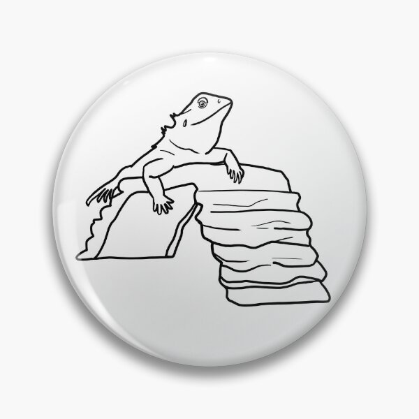 Item preview, Bearded Dragon on Bridge designed and sold by PrileyRileyArt.