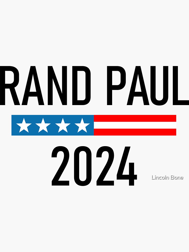 "Rand Paul 2024" Sticker by lincolnbone Redbubble