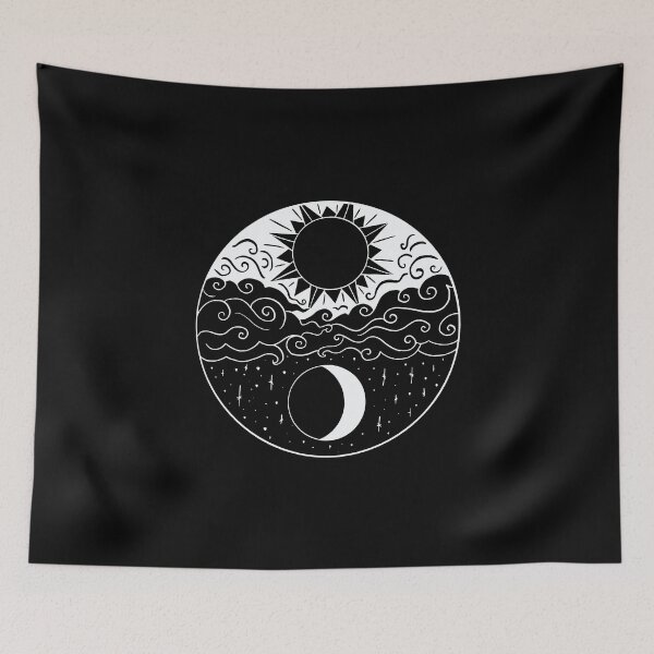 Item preview, Night and Day Mandala Moon Star Sky balance meditation designed and sold by Ofca.