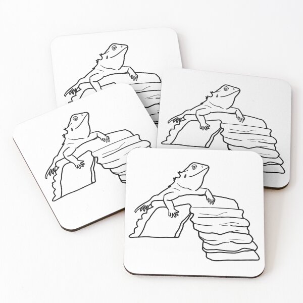 Item preview, Bearded Dragon on Bridge designed and sold by PrileyRileyArt.