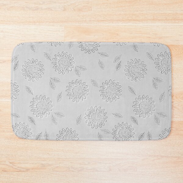 Item preview, Grey Sunflowers and Leaves designed and sold by MyasMakings.
