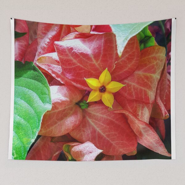 Item preview, Yellow Flower With Red Leaves designed and sold by SarahHphotos.