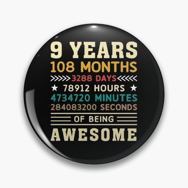 Item preview, 9 Years 108 Months 3288 Days Birthday Gift designed and sold by 1681830934131.