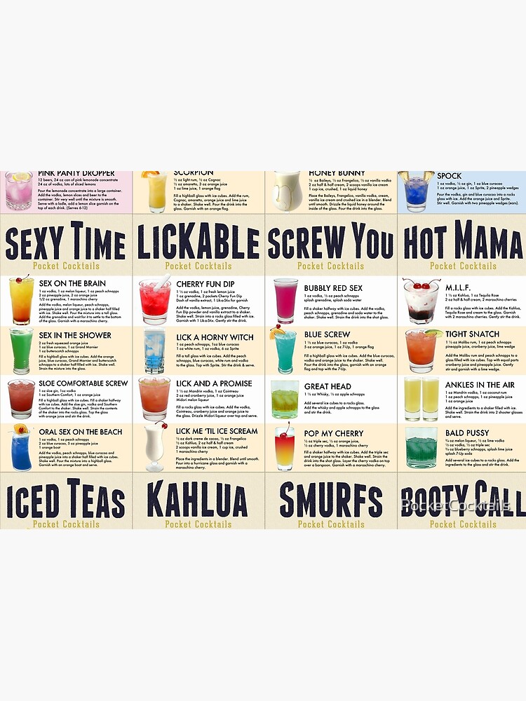 Pocket Cocktails Poster Board - 48 Top Cocktail Recipes Mounted Print for  Sale by PocketCocktails