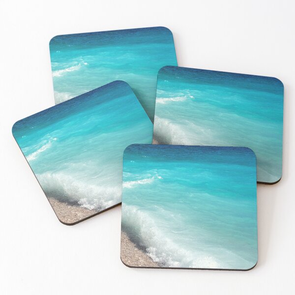Item preview, beautiful light blue ocean waves with rocks designed and sold by The Red Shop.