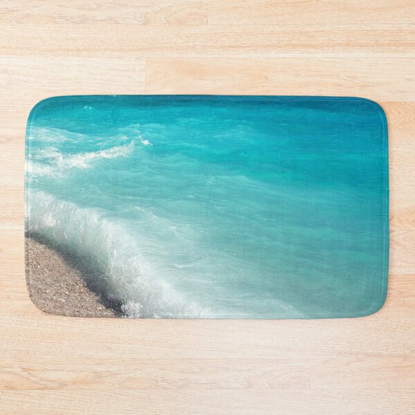 Item preview, beautiful light blue ocean waves with rocks designed and sold by The Red Shop.