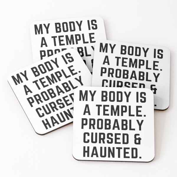 Item preview, MY body is a temple probably haunted sarcastic quote  t shirt [P-Q 3BV2][549]  designed and sold by HIPNOTIZAR  CRAFTS.