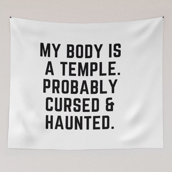 Item preview, MY body is a temple probably haunted sarcastic quote  t shirt [P-Q 3BV2][549]  designed and sold by HIPNOTIZAR  CRAFTS.