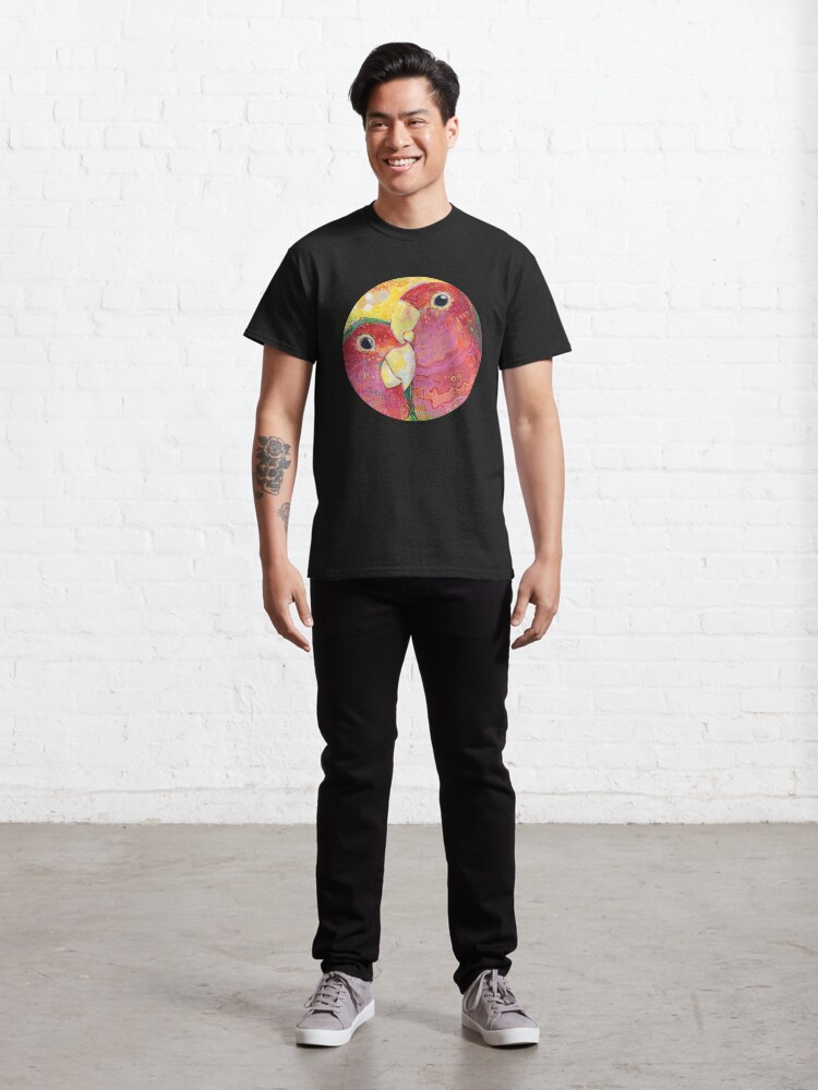 Alternate view of Peach-faced Lovebird Painting - 2012 Classic T-Shirt