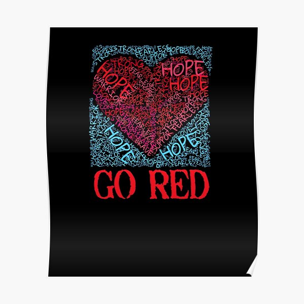 Go Red National Heart Disease Awareness Month Poster