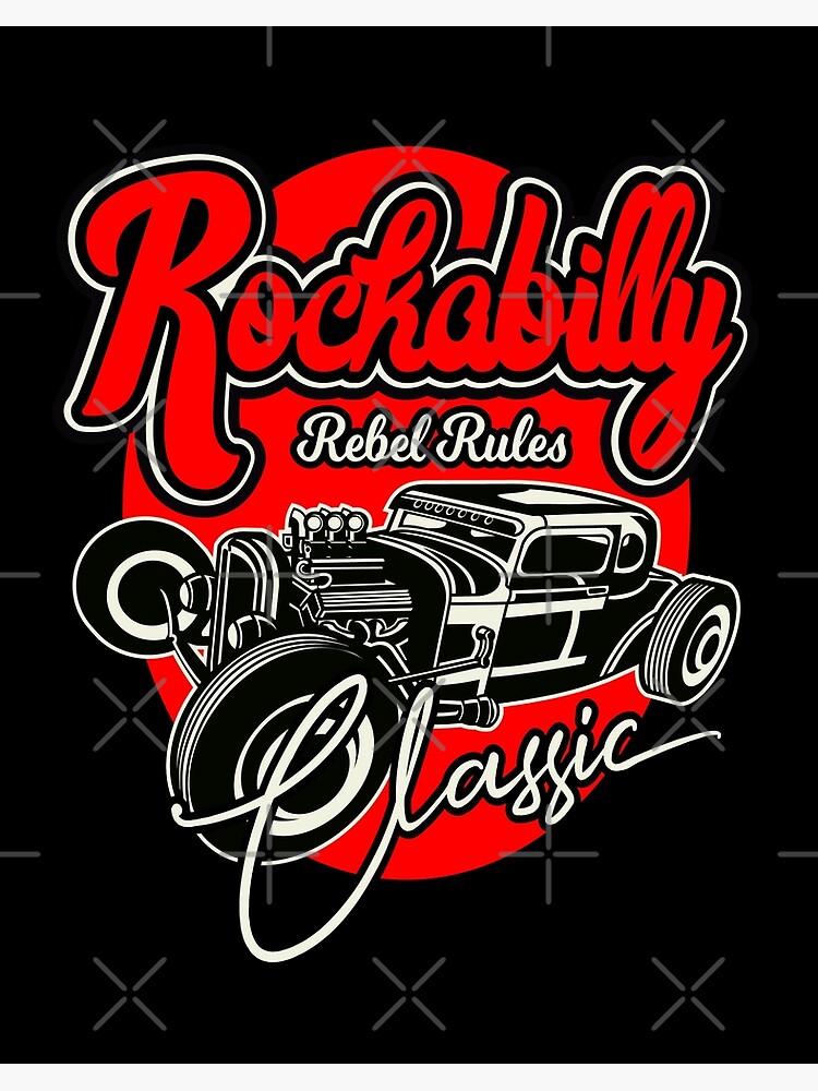 ROCK N ROLL PATCH 1950s vintage retro psychobilly greaser hot rod hot  rodder embroidered iron on