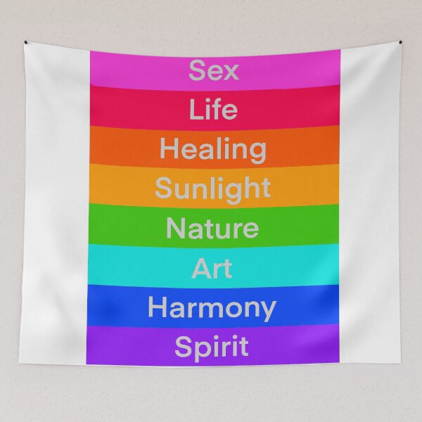 Item preview, Original Pride Flag with Color Meaning Text designed and sold by fancysarah.