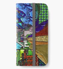 Beauty and the Beast-- stained glass castle (sideways) iPhone Wallet/Case/Skin