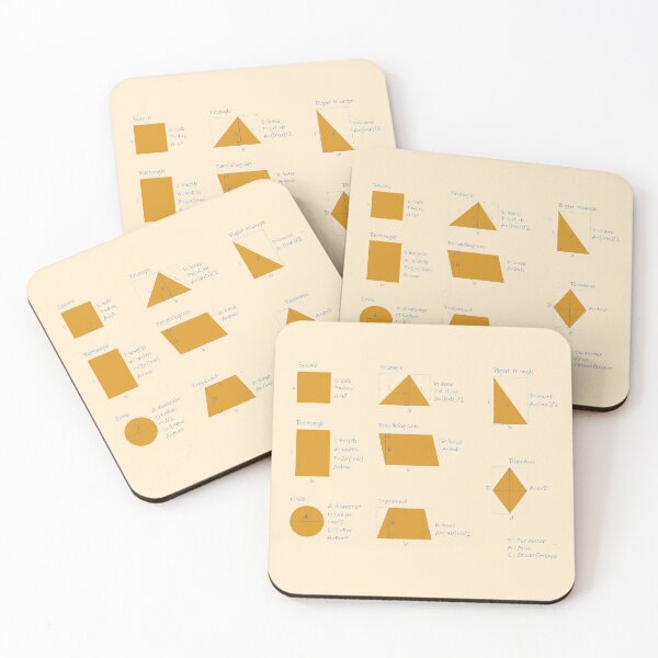 Item preview, the area and the perimeter formula-cream yellow background-pack of stickers designed and sold by CSouissi.
