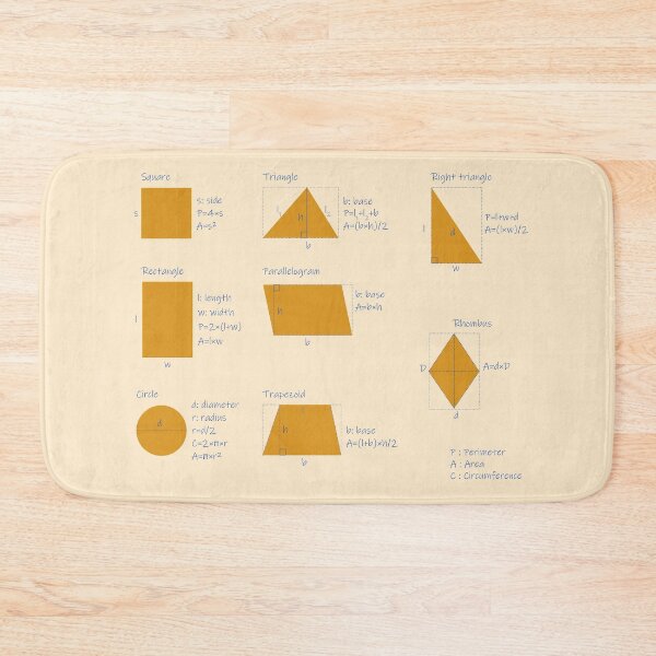 Item preview, the area and the perimeter formula-cream yellow background-pack of stickers designed and sold by CSouissi.