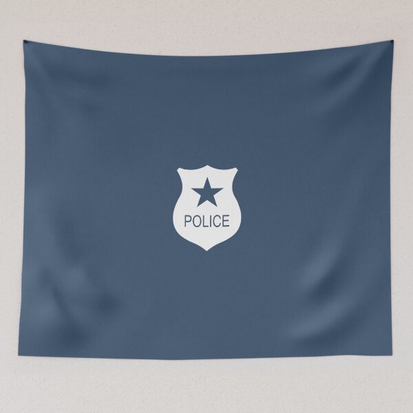 Item preview, Police badge filled big star and above the police label designed and sold by flexycreatives.