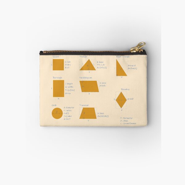 Item preview, the area and the perimeter formula-cream yellow background-pack of stickers designed and sold by CSouissi.
