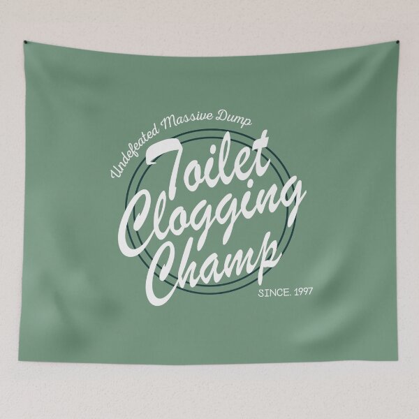 Item preview, Undefeated Massive Dump Division Toilet Clogging Champ designed and sold by AmberSiraj.