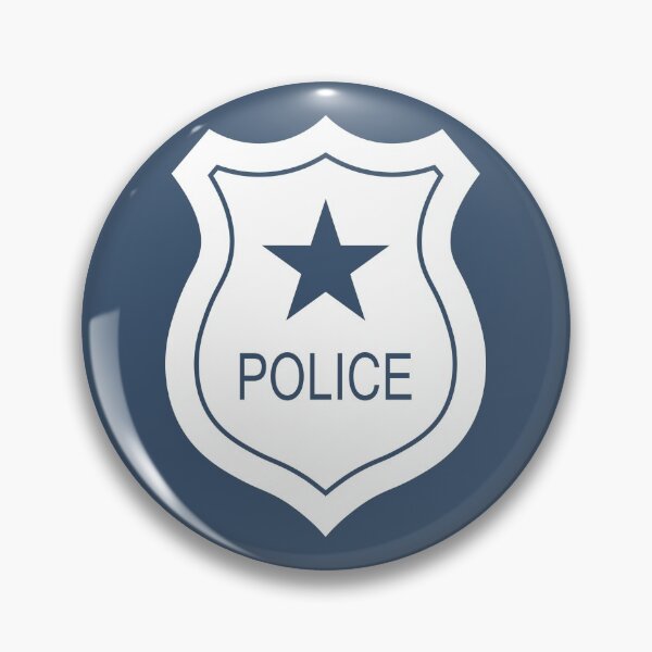 Item preview, Police badge thick outline big star above the police label designed and sold by flexycreatives.