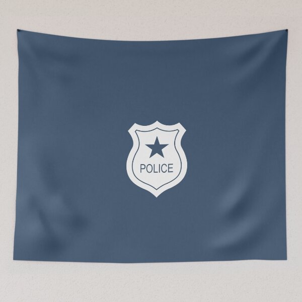 Item preview, Police badge thick outline big star above the police label designed and sold by flexycreatives.