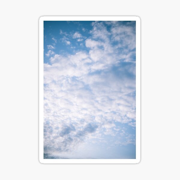 Blue Skies with Fluffy Clouds Sticker