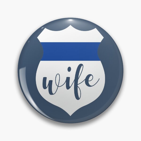 Item preview, Police wife badge thick blue line designed and sold by flexycreatives.