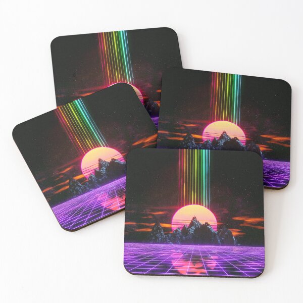 Item preview, Outrun sunset with a rainbow designed and sold by vmoldo.