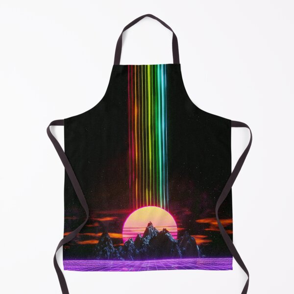 Item preview, Outrun puesta de sol con un arco iris designed and sold by vmoldo.