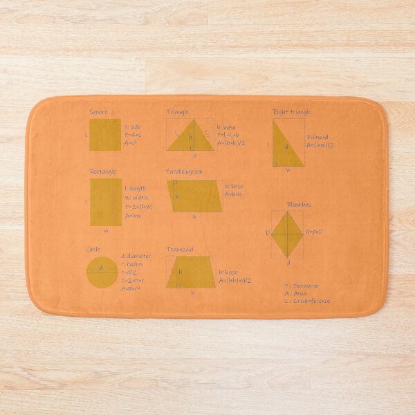 Item preview, the area and the perimeter formula-orange background-pack of stickers designed and sold by CSouissi.