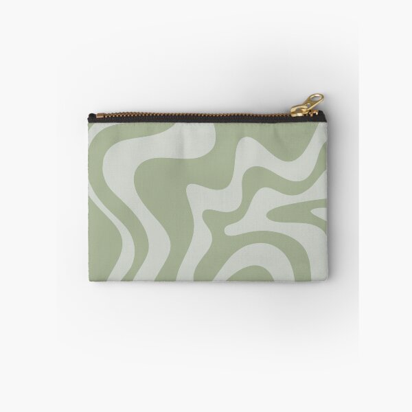 Item preview, Liquid Swirl Contemporary Abstract Pattern in Sage Green and Light Silver Sage Grey designed and sold by kierkegaard.