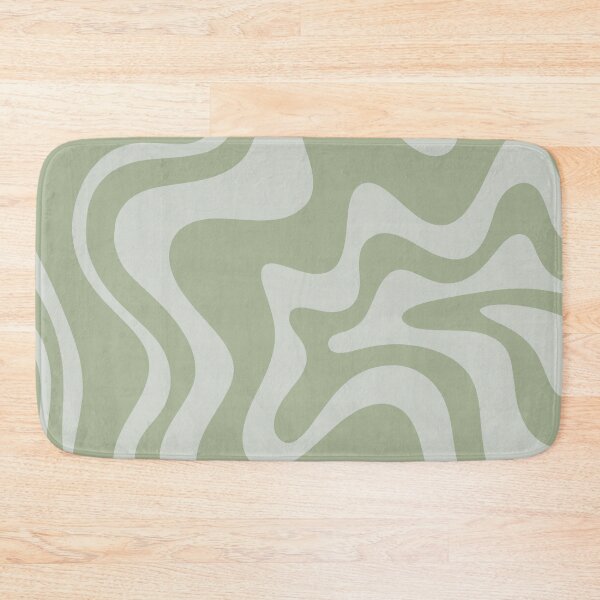 Item preview, Liquid Swirl Contemporary Abstract Pattern in Sage Green and Light Silver Sage Grey designed and sold by kierkegaard.