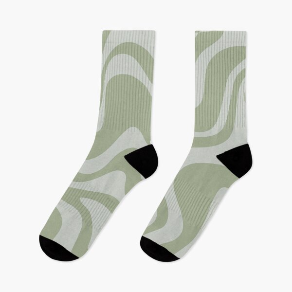 Item preview, Liquid Swirl Contemporary Abstract Pattern in Sage Green and Light Silver Sage Grey designed and sold by kierkegaard.