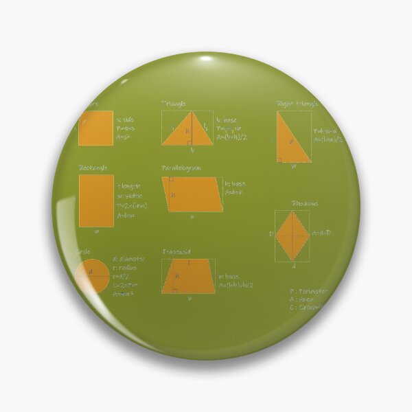 Item preview, the area and the perimeter formula-green background-pack of stickers designed and sold by CSouissi.