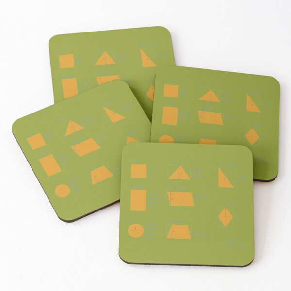 Item preview, the area and the perimeter formula-green background-pack of stickers designed and sold by CSouissi.