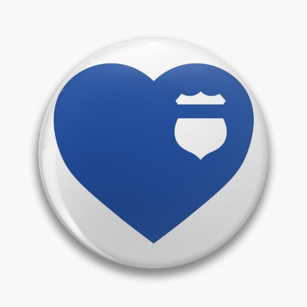 Item preview, Love Police heart badge blue heart designed and sold by flexycreatives.
