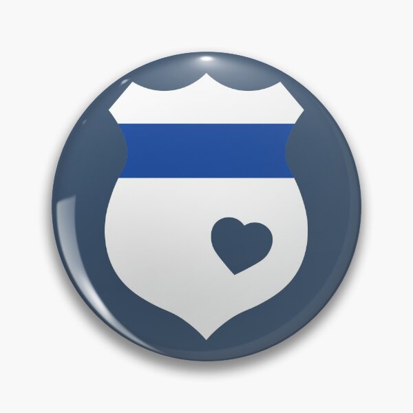Item preview, Love Police badge thick blue line designed and sold by flexycreatives.