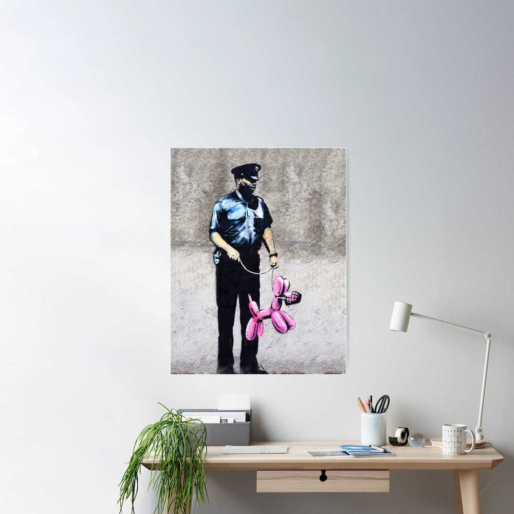 バンクシー BANKSY POLICE KIDS PINKBACK GROUND - 美術品
