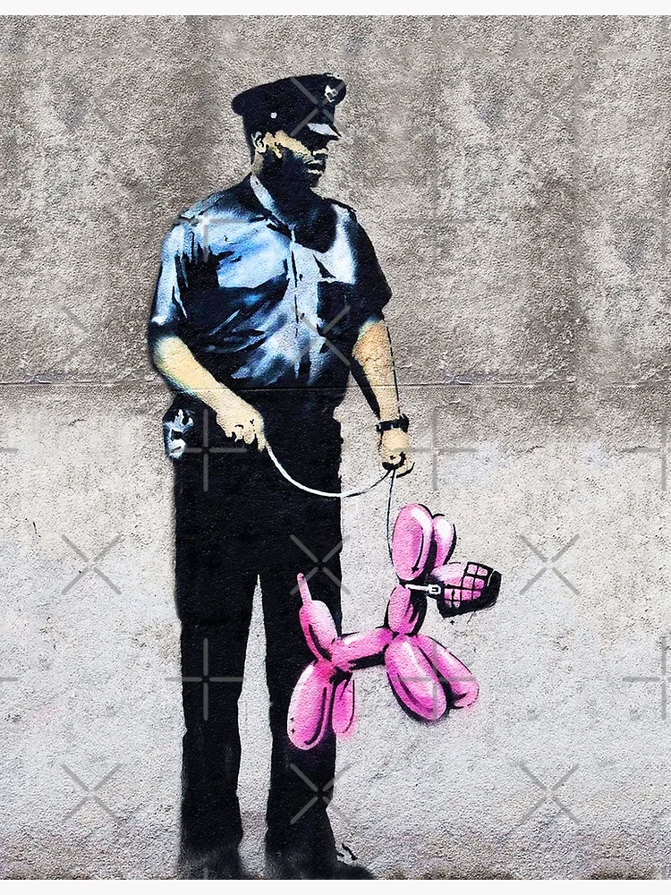 バンクシー BANKSY POLICE KIDS PINKBACK GROUND - 美術品